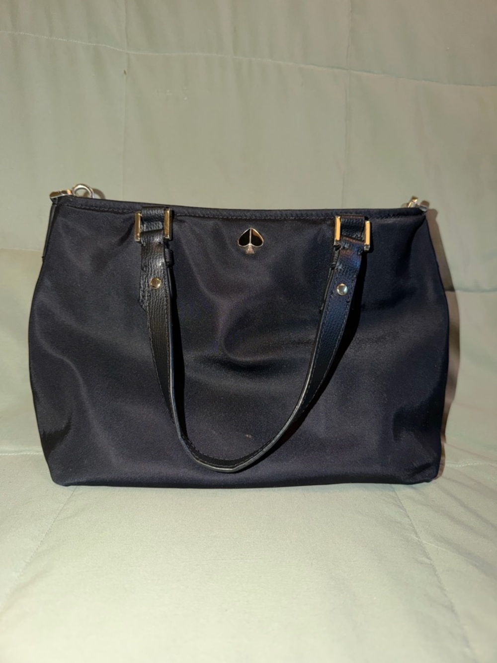 kate spade Black Nylon Tote with Gold Hardware